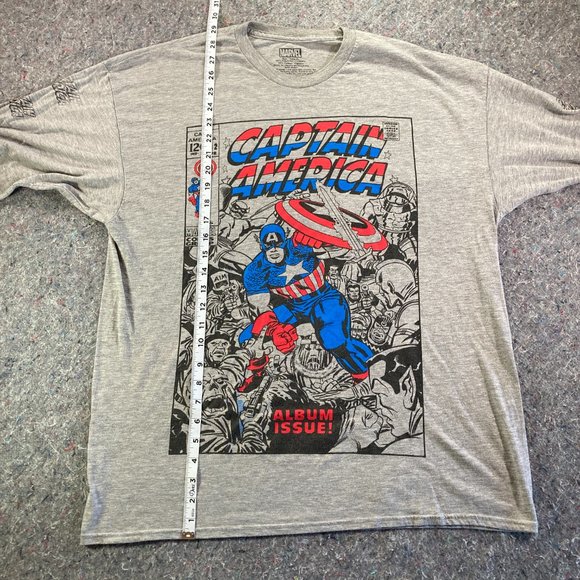 Marvel Comics Captain America Mens Gray Long-Sleeve Size XL - Picture 3 of 7